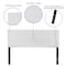 Flash Furniture Bedford Headboard, Queen, White Fabric HG-HB1704-Q-W-GG - alternate 6
